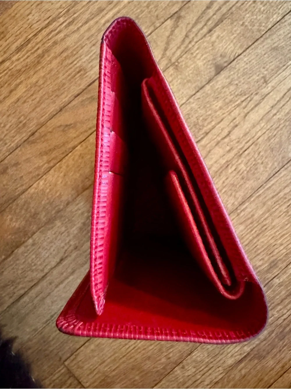 Louis Vuitton Red Textured Epi Leather Long Wallet